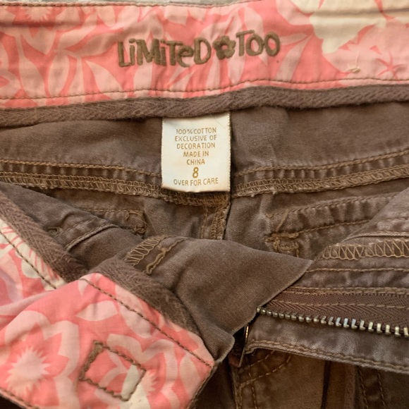Limited Too brown Bermuda shorts size 8 - Picture 2 of 4